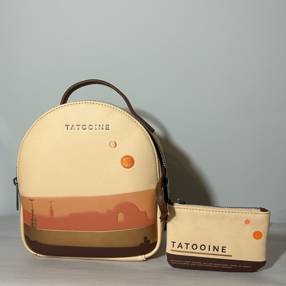 Loungefly Handbags - Star Wars Loungefly Tatooine Mini Bookbag with Pouch (only one strap)